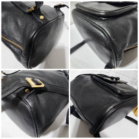 Authentic MCM Vintage Leather Drawstring Backpack Black - Picture 11 of 13